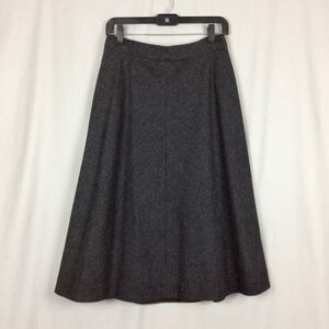 VTG 60s Pendleton Classic 100% Wool Skirt Dark Academia A Line Gray 8